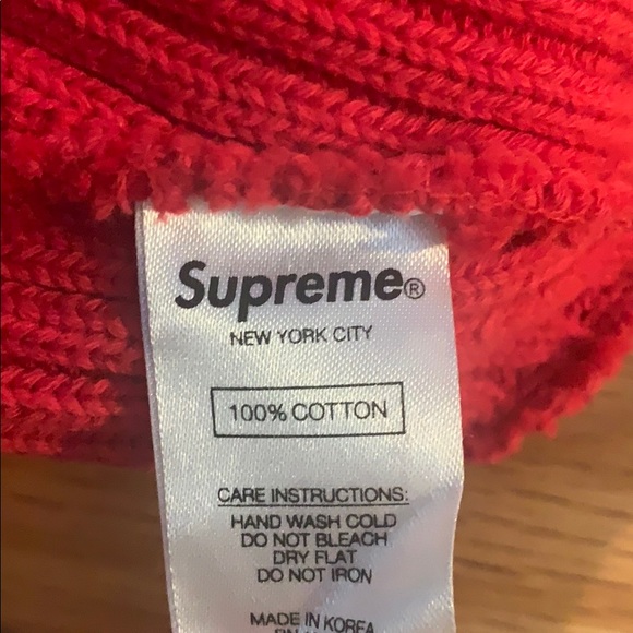 Supreme Wide Rib Beanie Red - Picture 5 of 6